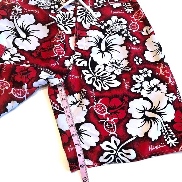 Hawaii Aloha Sea Turtle Tropical Board Shorts Sz 36 - Picture 11 of 13